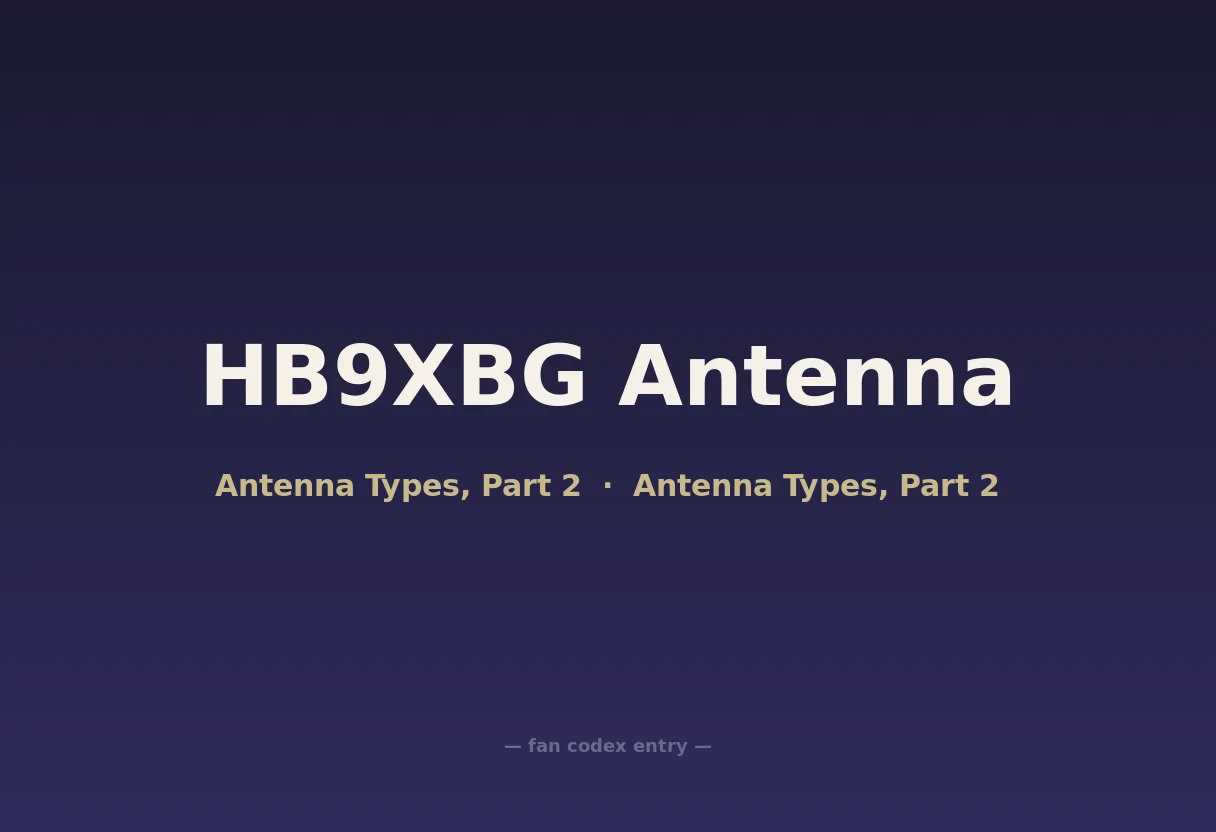 HB9XBG Antenna