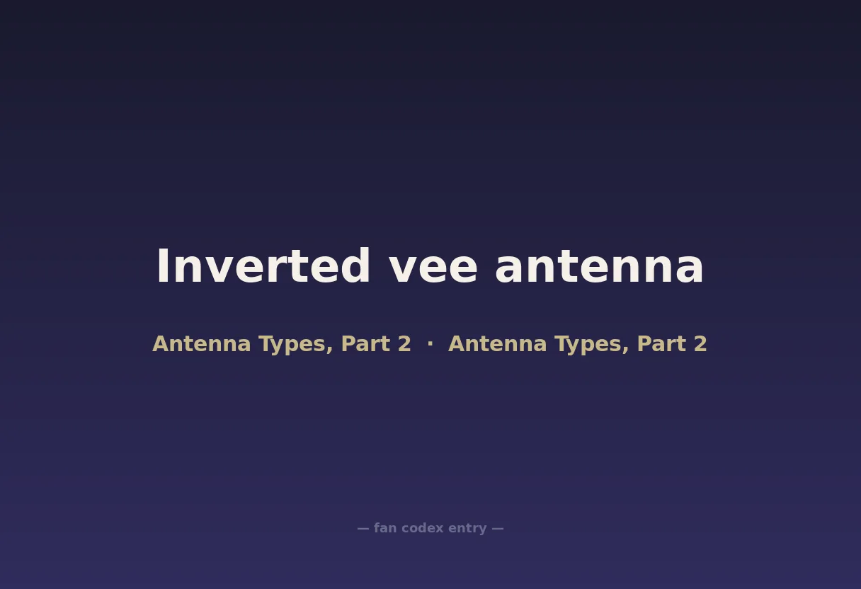 Inverted vee antenna