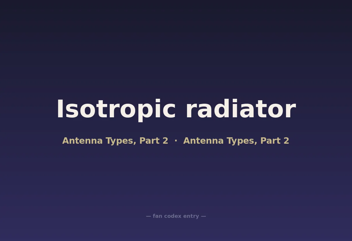 Isotropic radiator