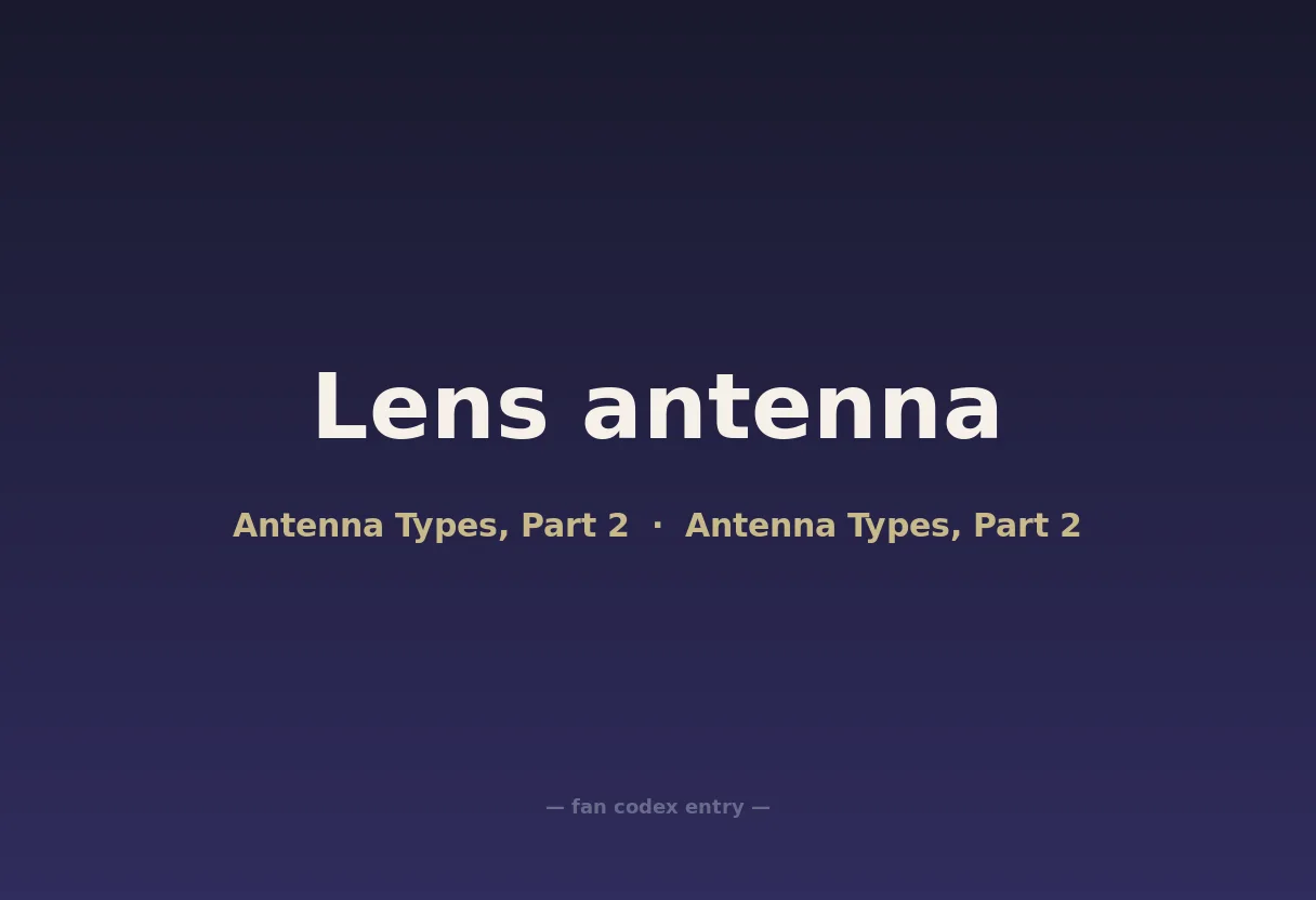 Lens antenna