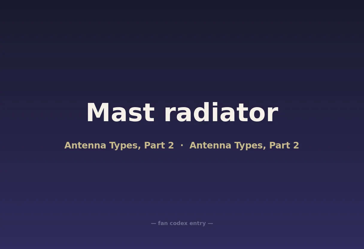 Mast radiator