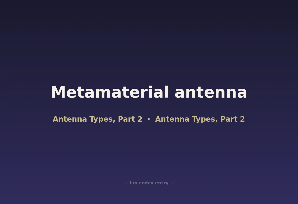 Metamaterial antenna
