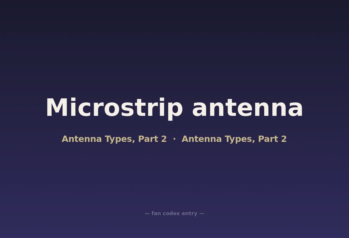 Microstrip antenna