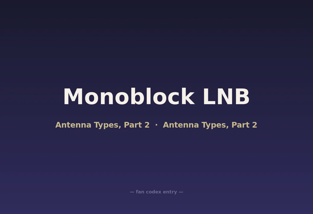 Monoblock LNB