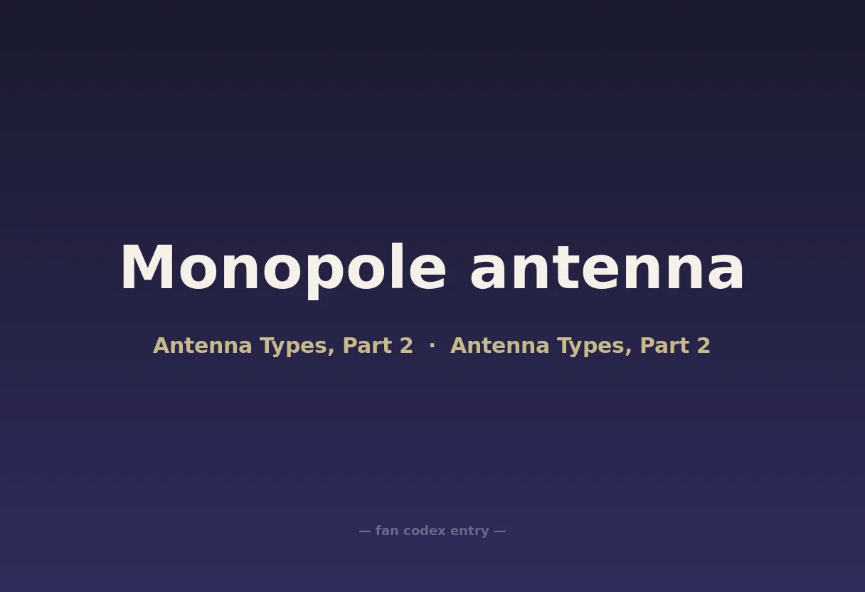 Monopole antenna