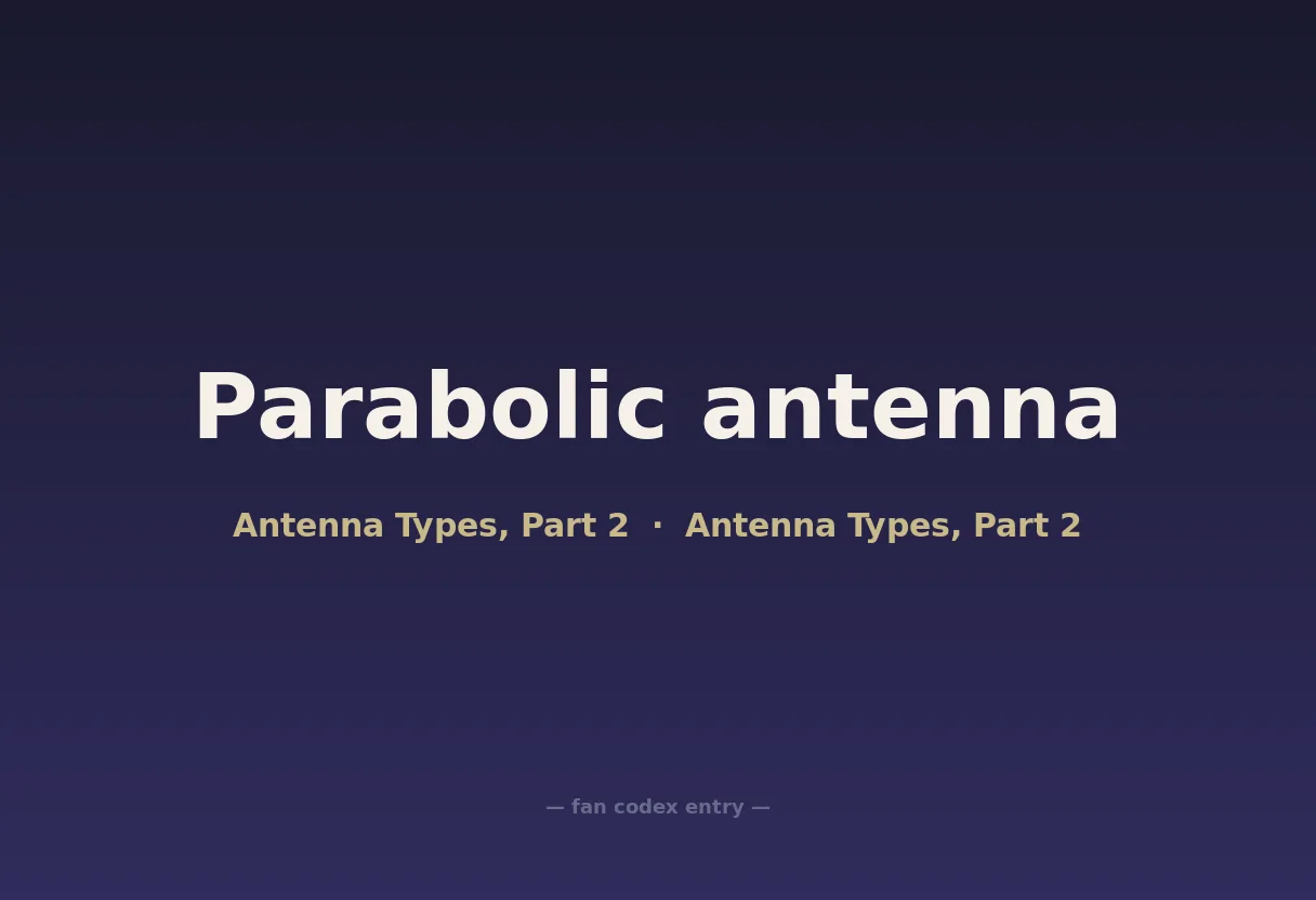 Parabolic antenna