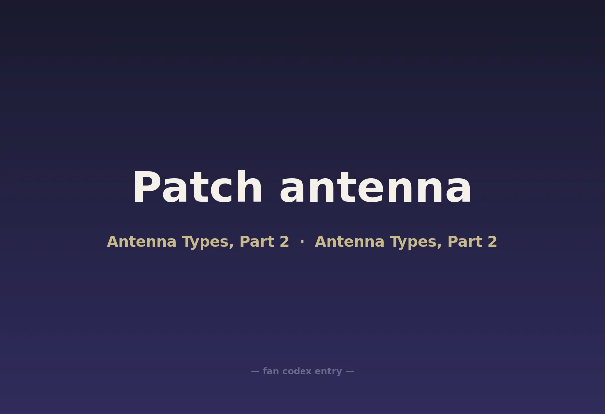 Patch antenna