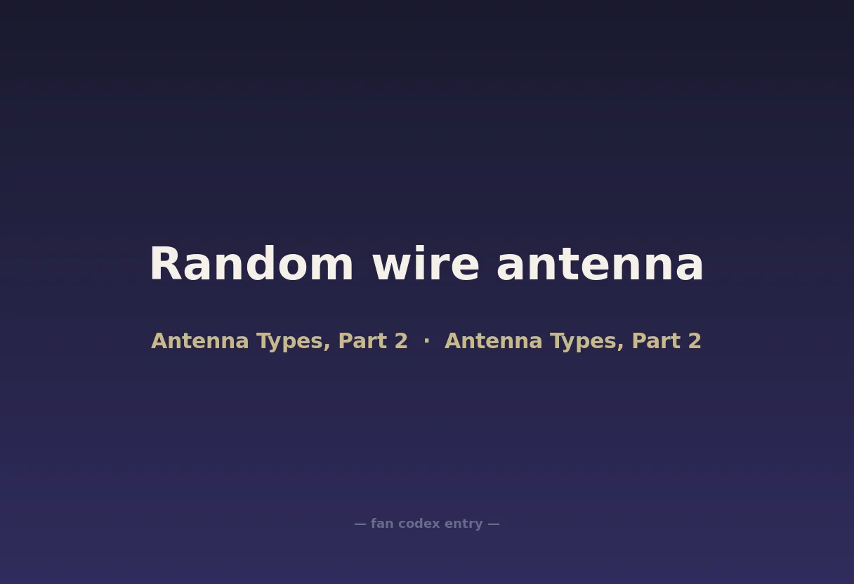 Random wire antenna