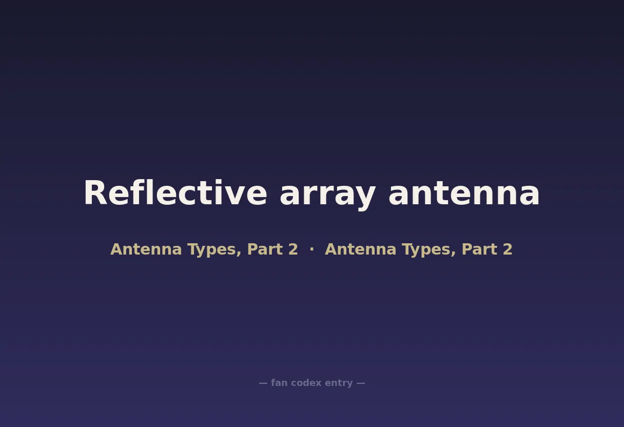Reflective array antenna