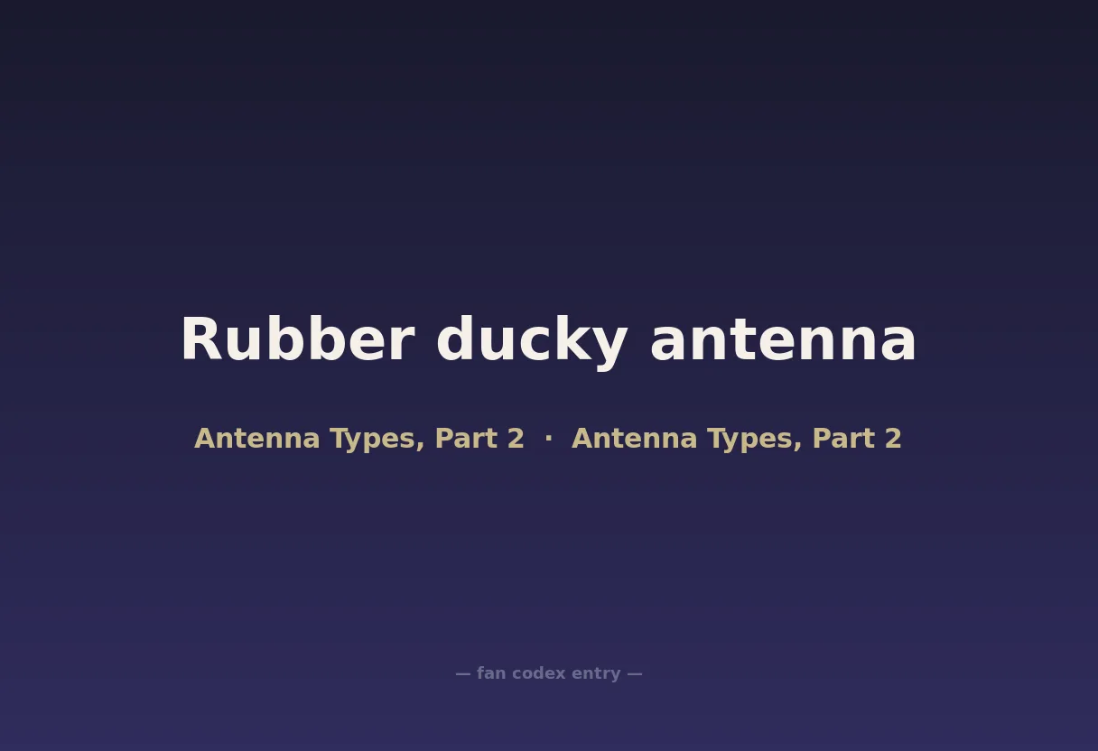 Rubber ducky antenna
