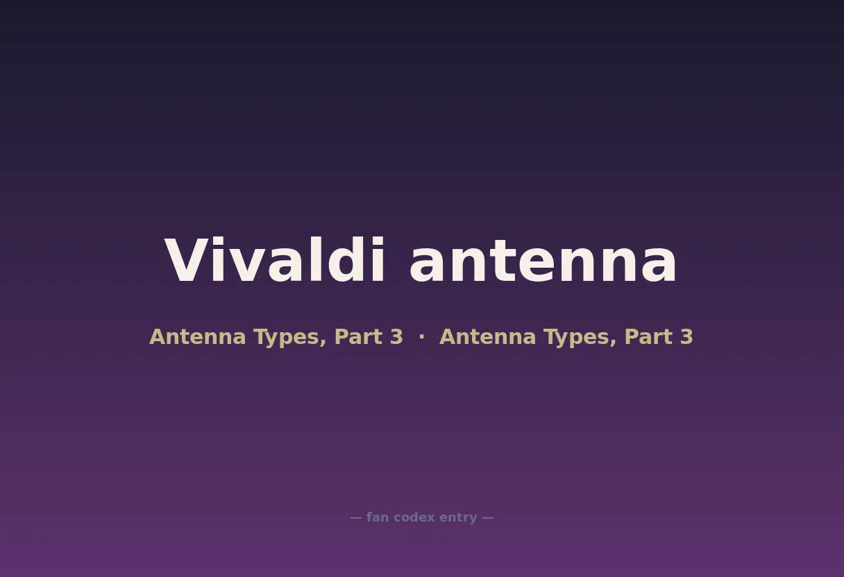 Vivaldi antenna