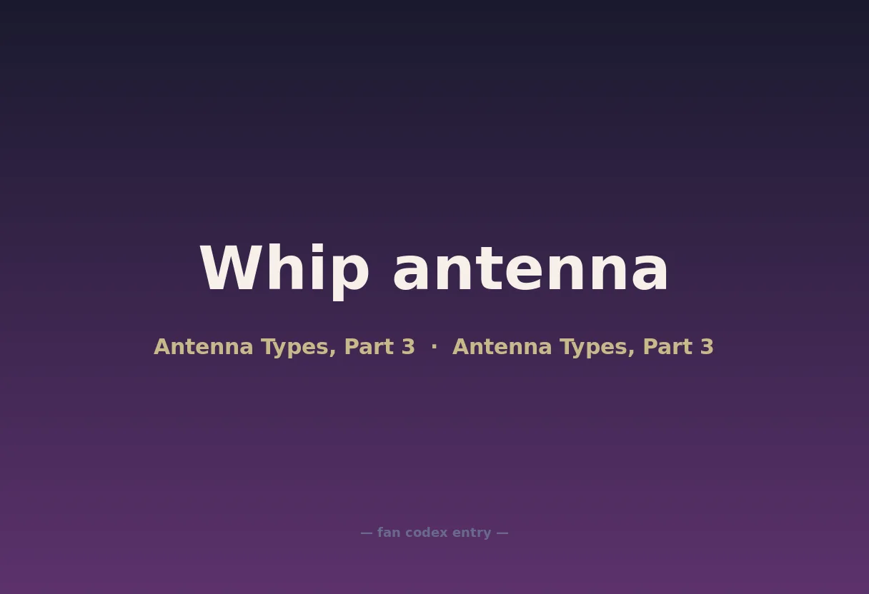 Whip antenna