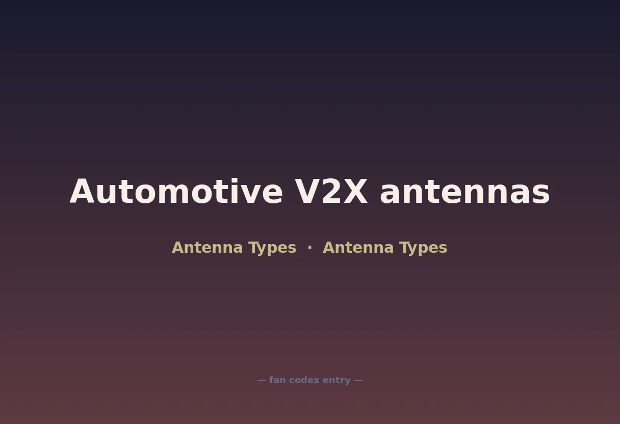 Automotive V2X antennas