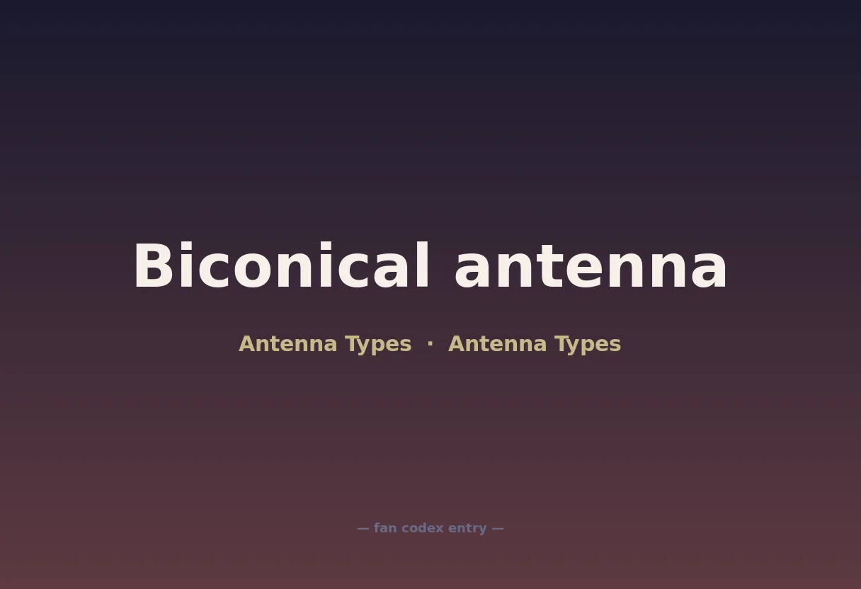 Biconical antenna