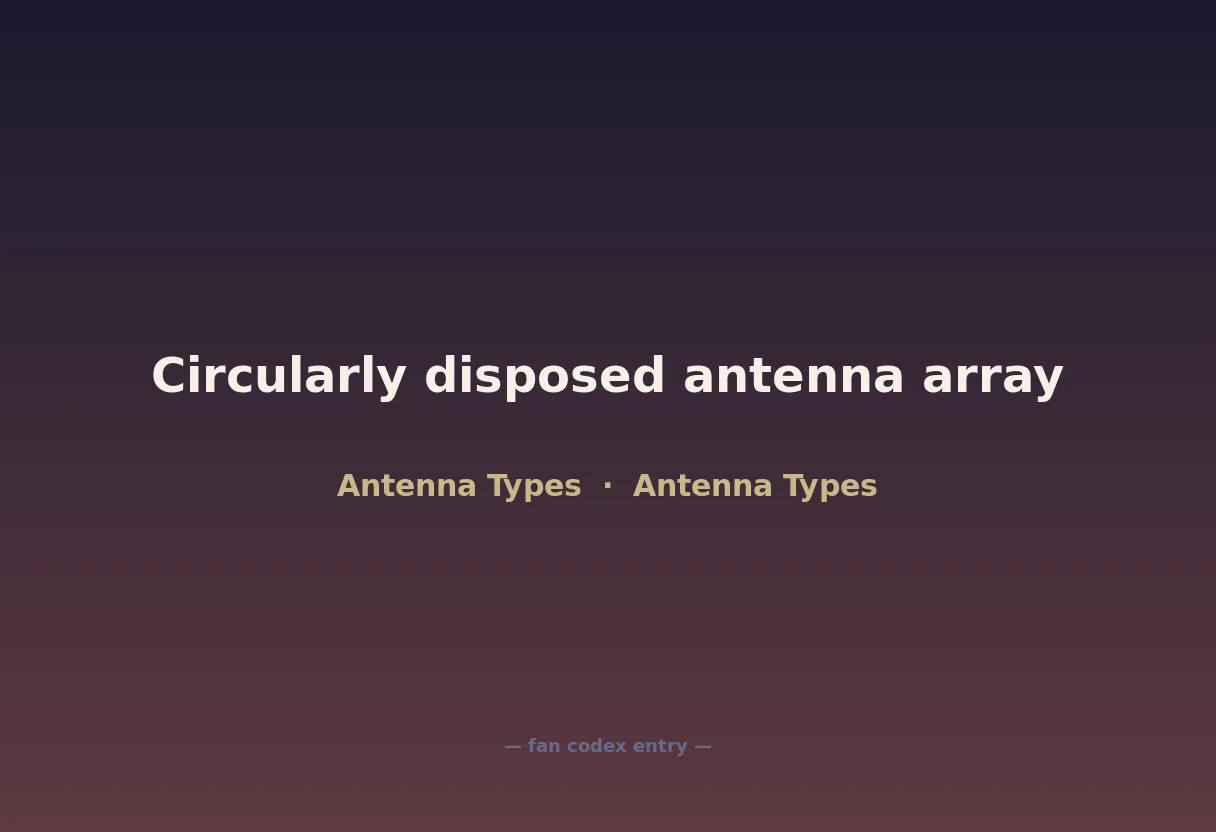 Circularly disposed antenna array