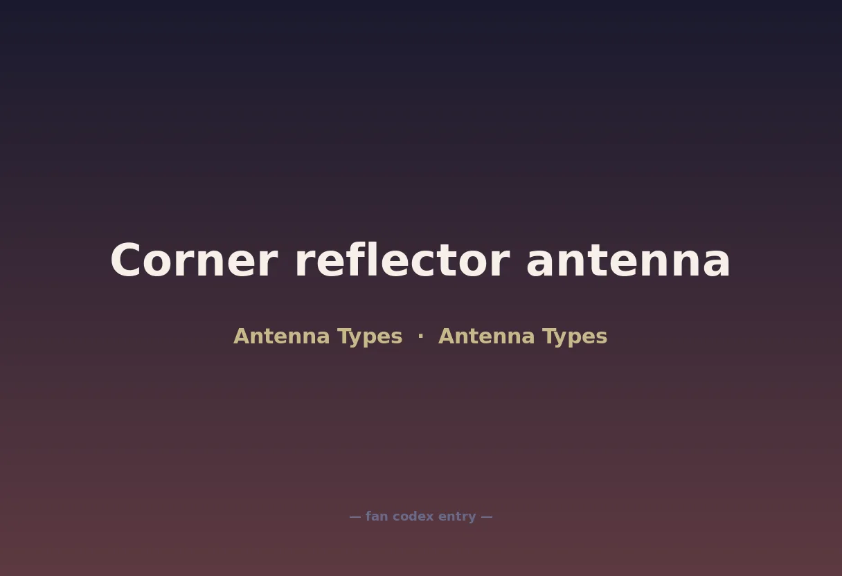 Corner reflector antenna