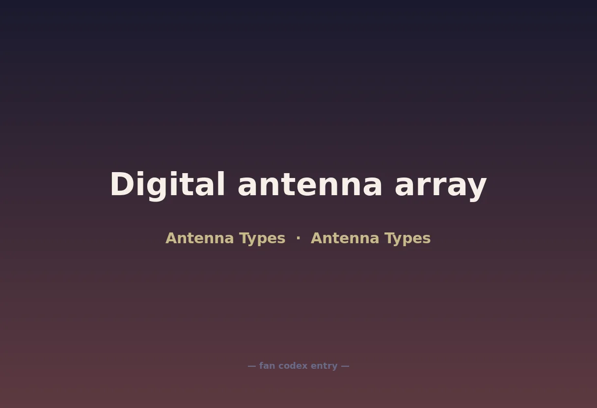 Digital antenna array