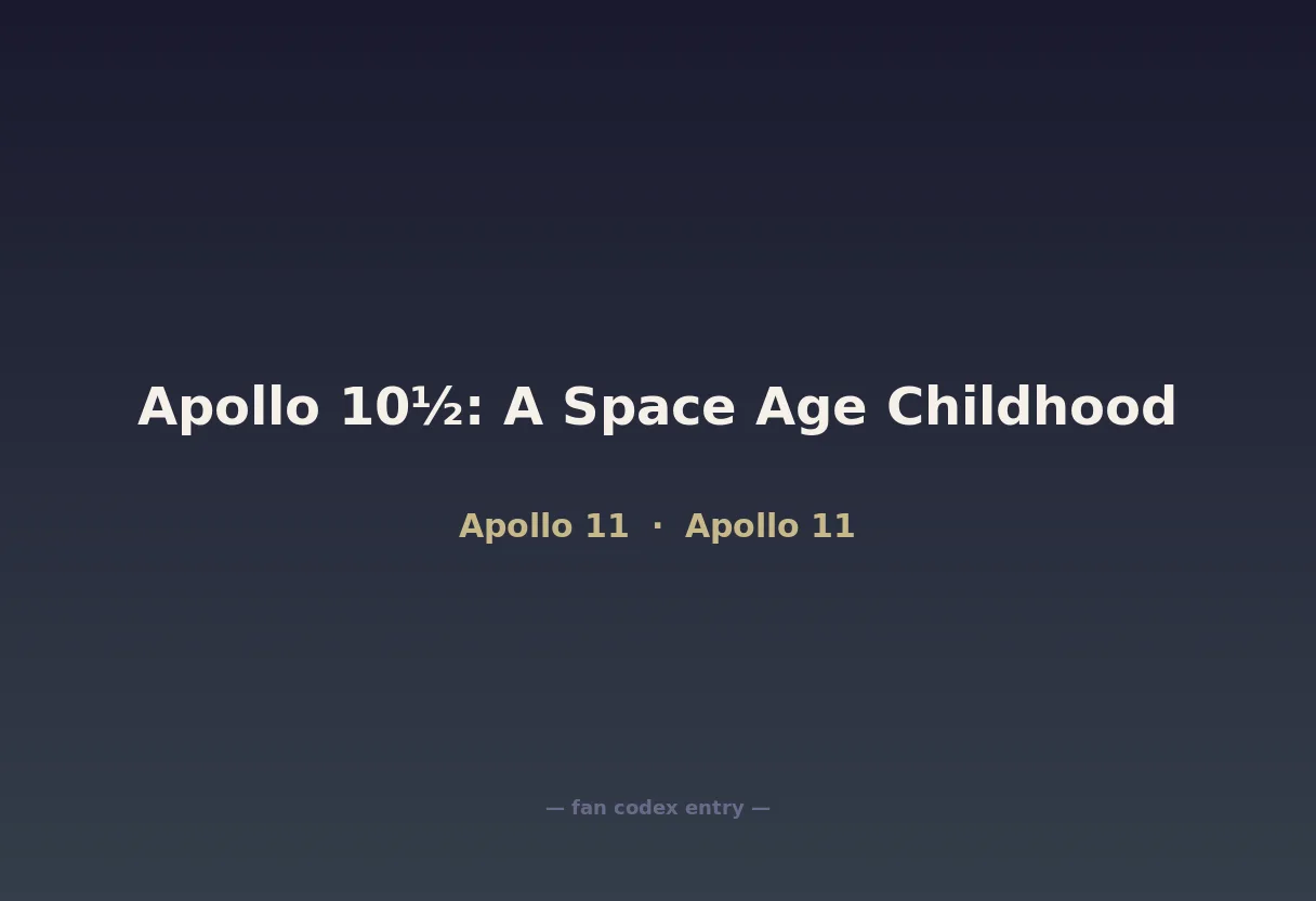 Apollo 10½: A Space Age Childhood