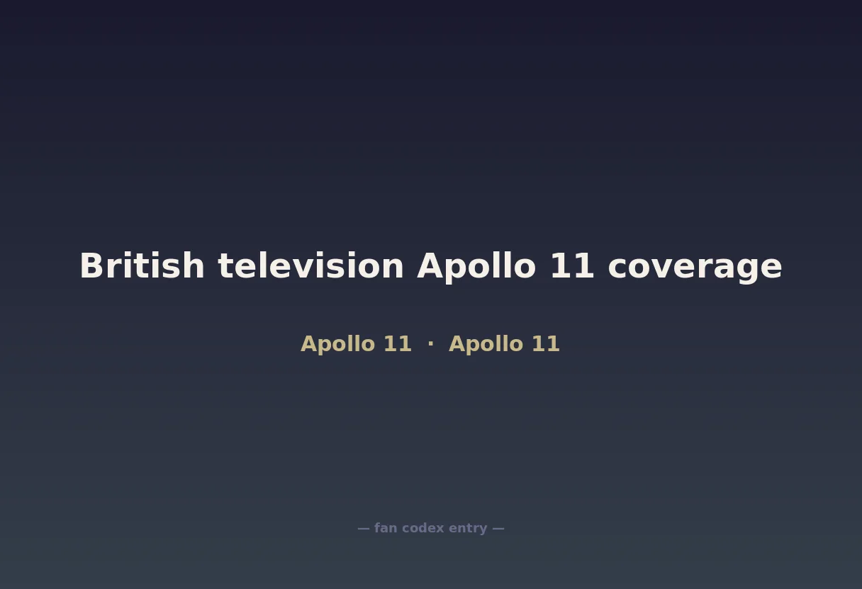 British television Apollo 11 coverage