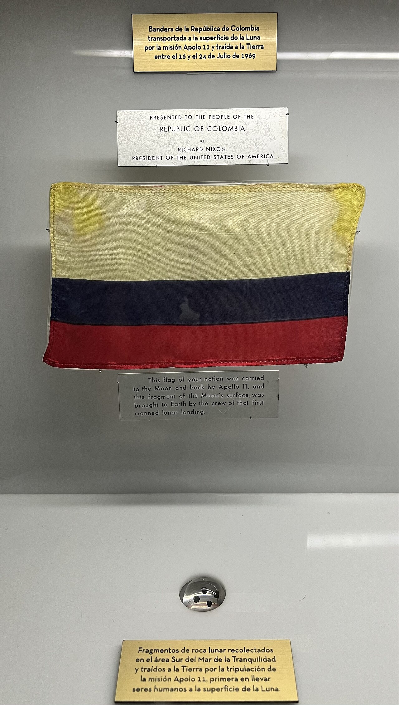 Colombia lunar sample displays