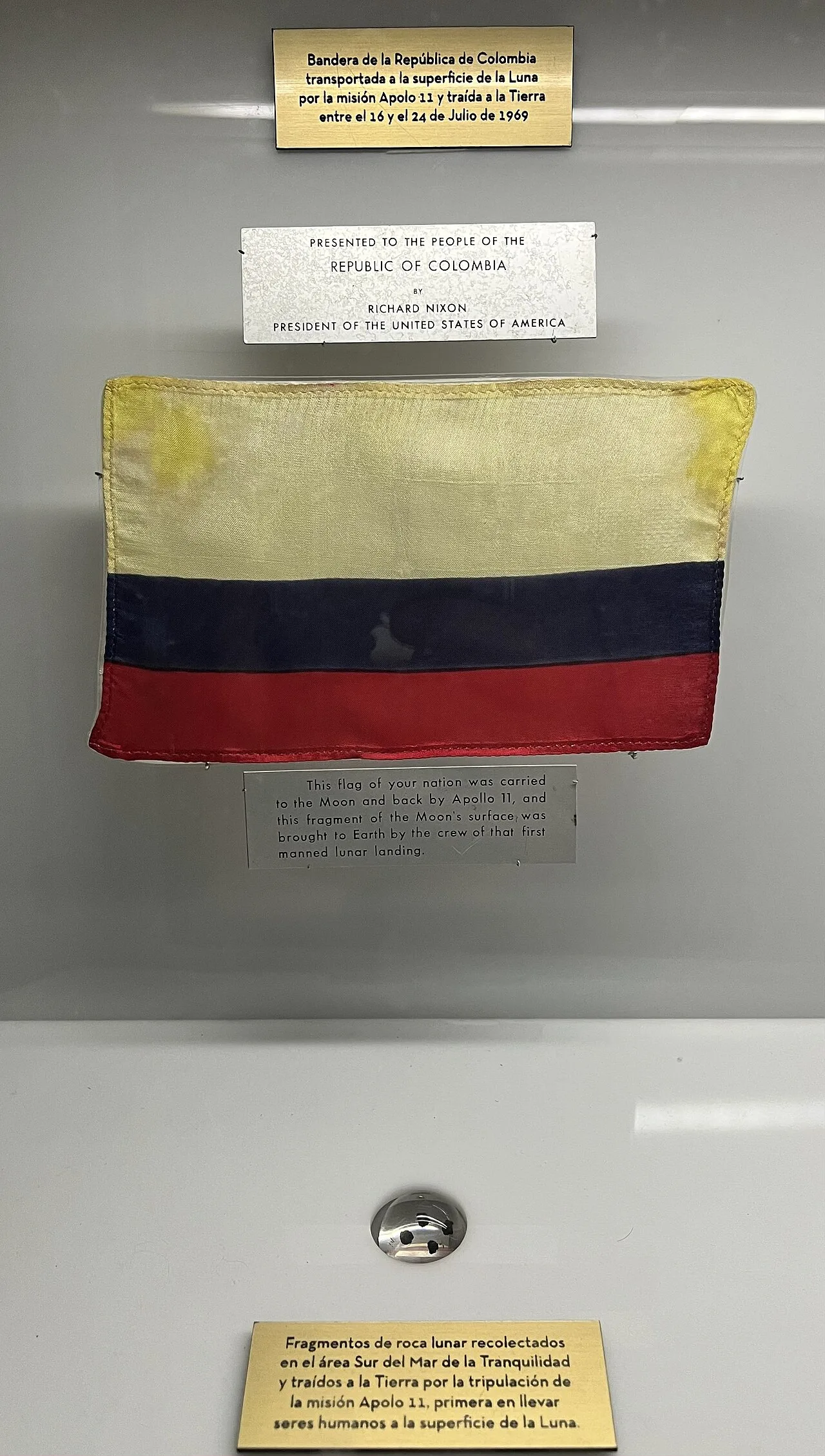 Colombia lunar sample displays