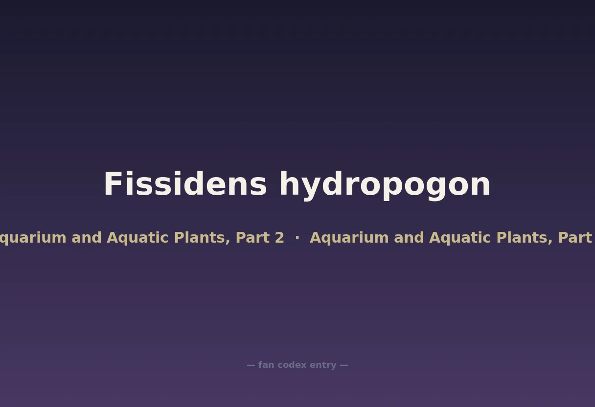 Fissidens hydropogon