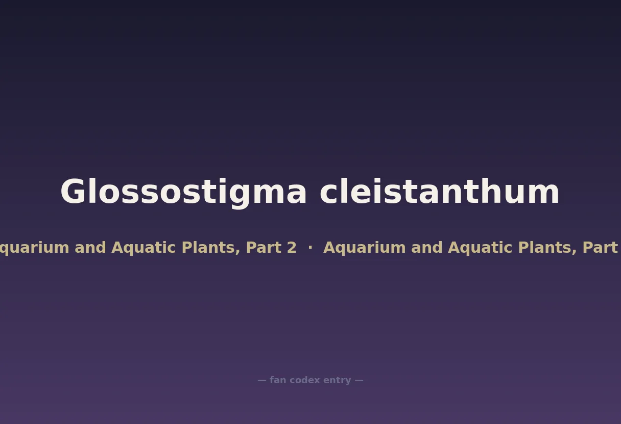 Glossostigma cleistanthum