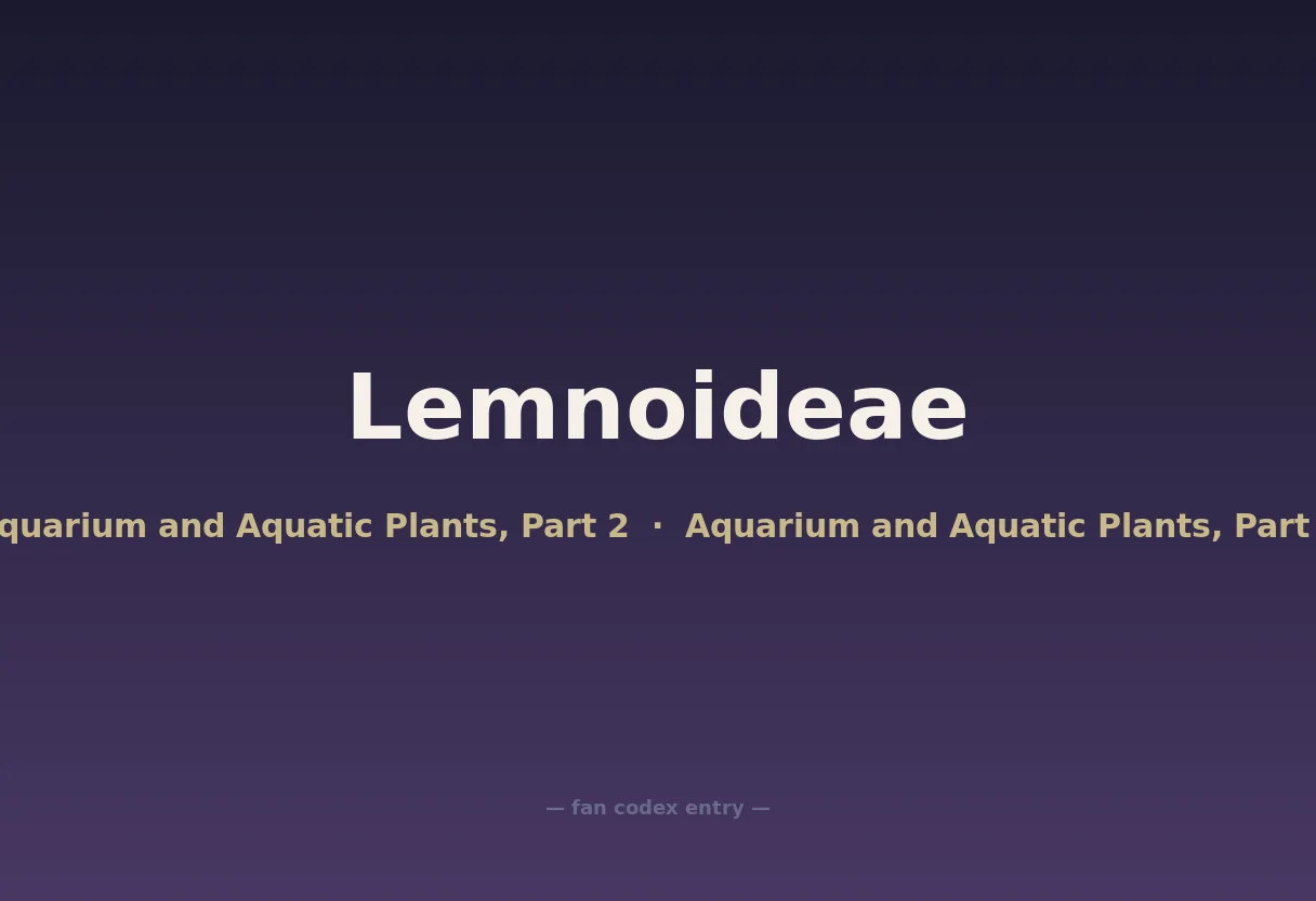 Lemnoideae
