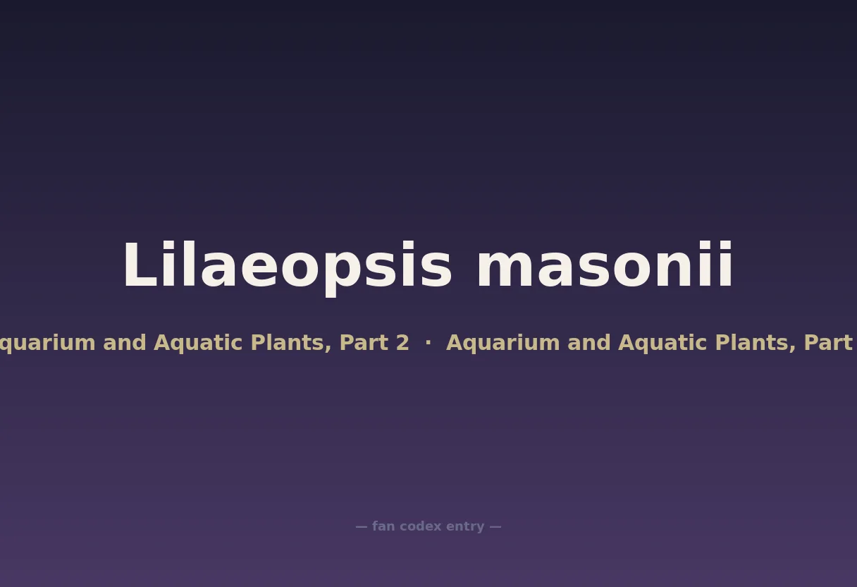 Lilaeopsis masonii