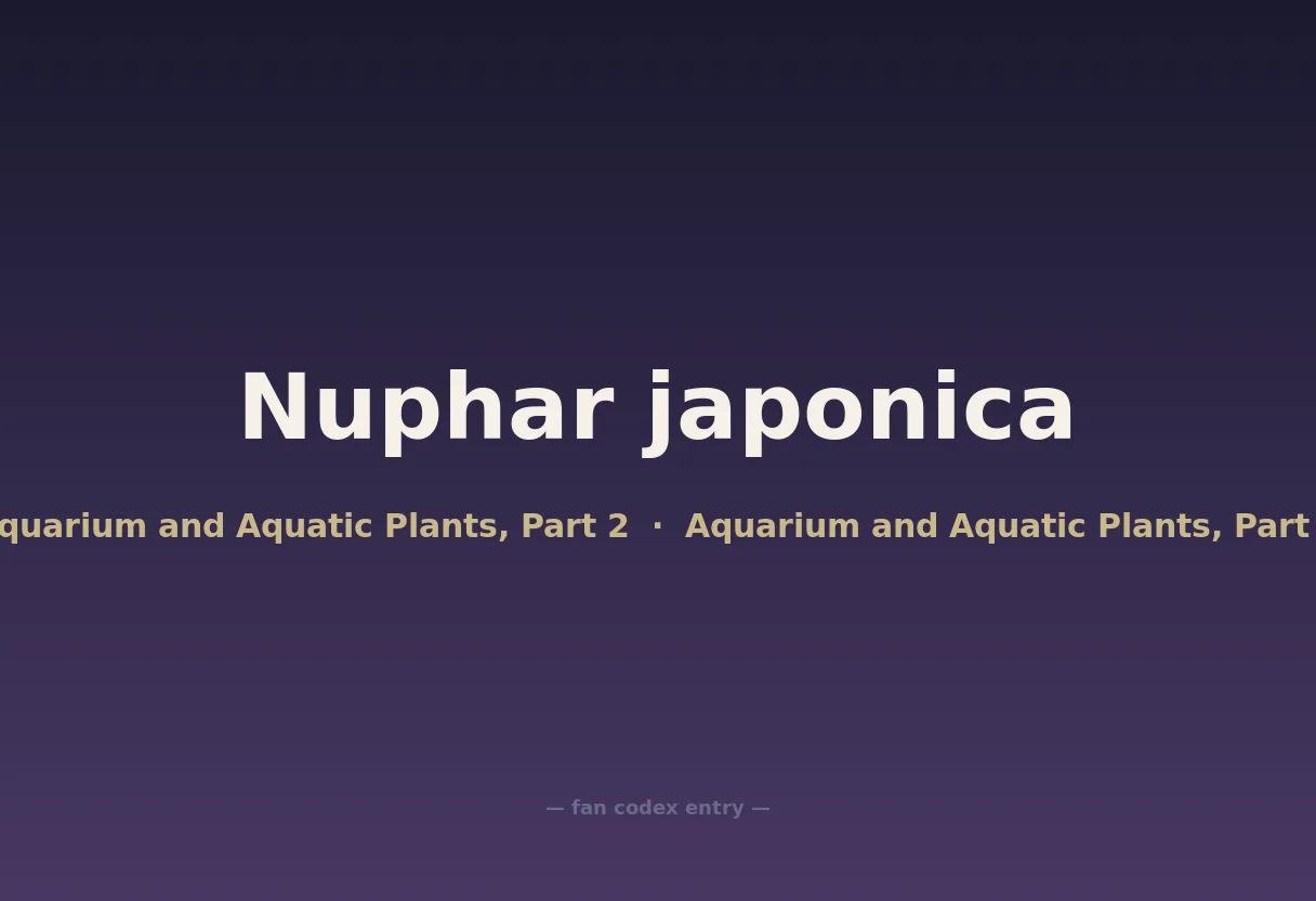 Nuphar japonica