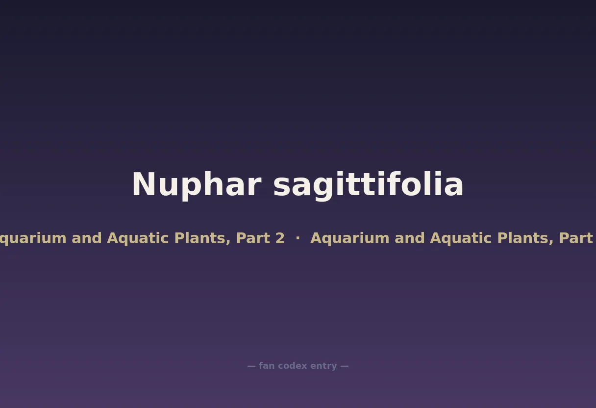Nuphar sagittifolia