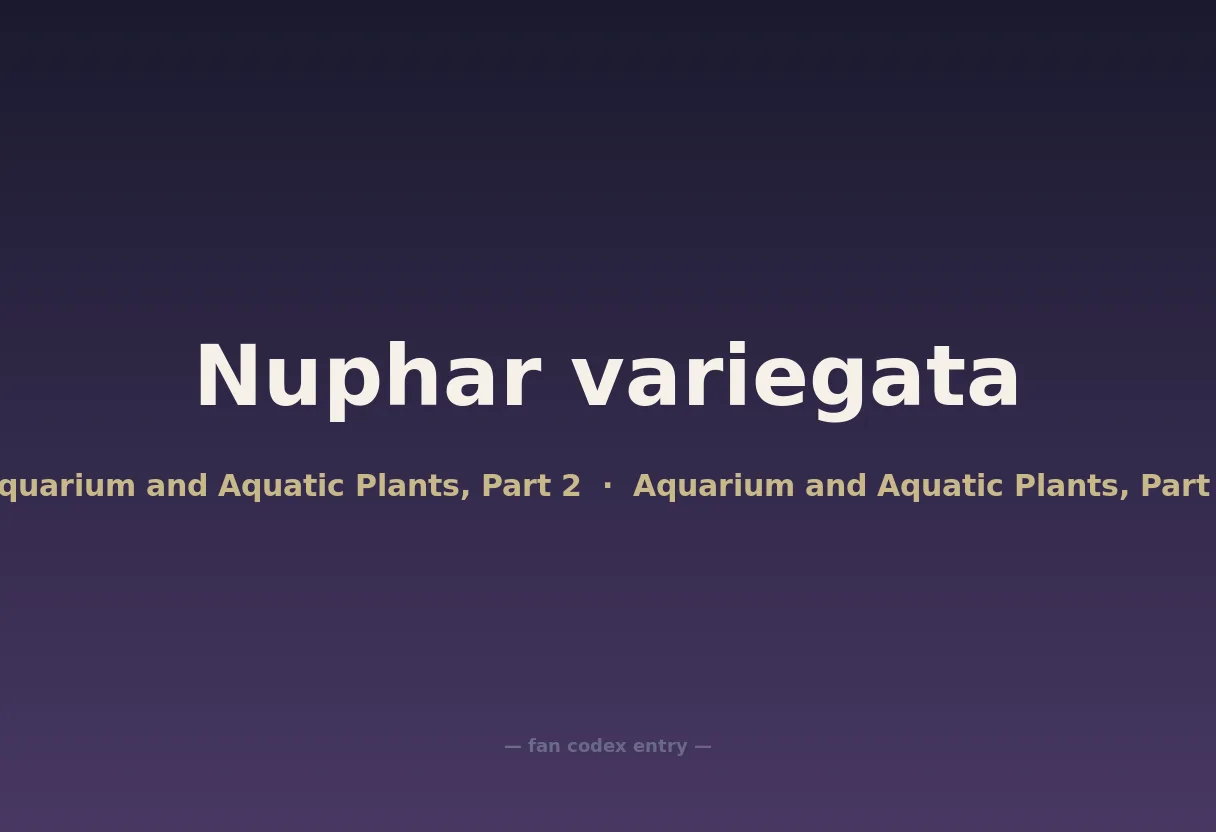 Nuphar variegata