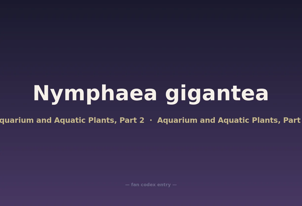 Nymphaea gigantea