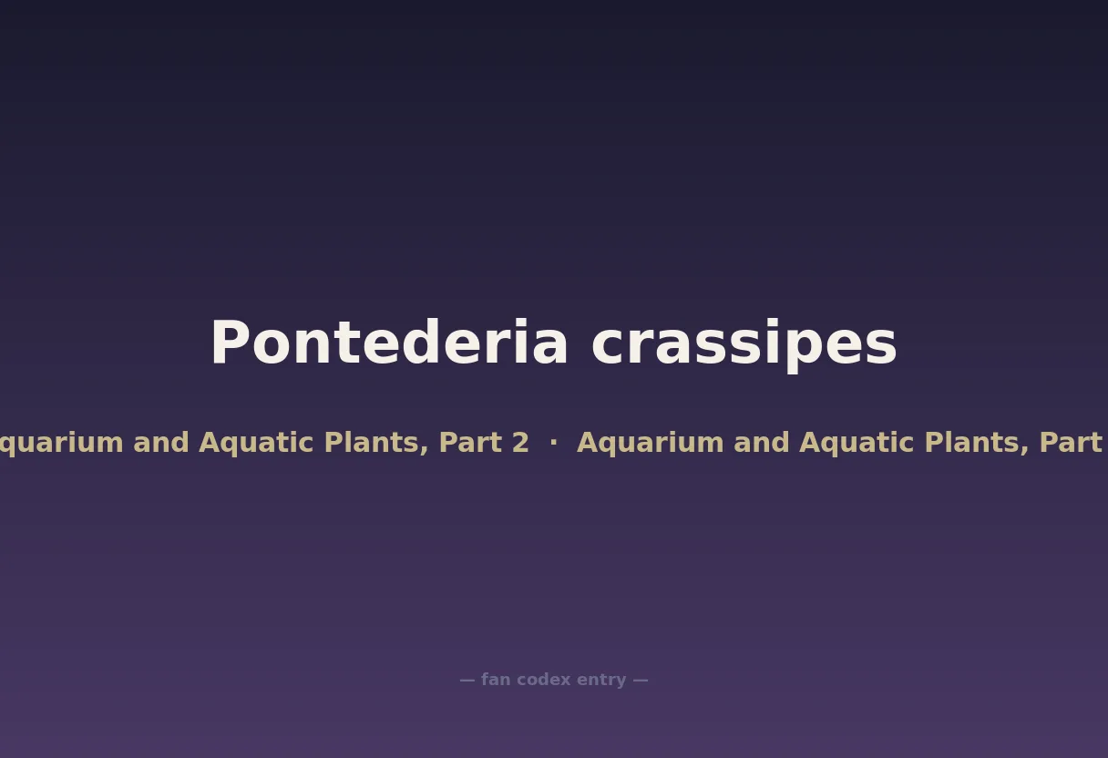 Pontederia crassipes