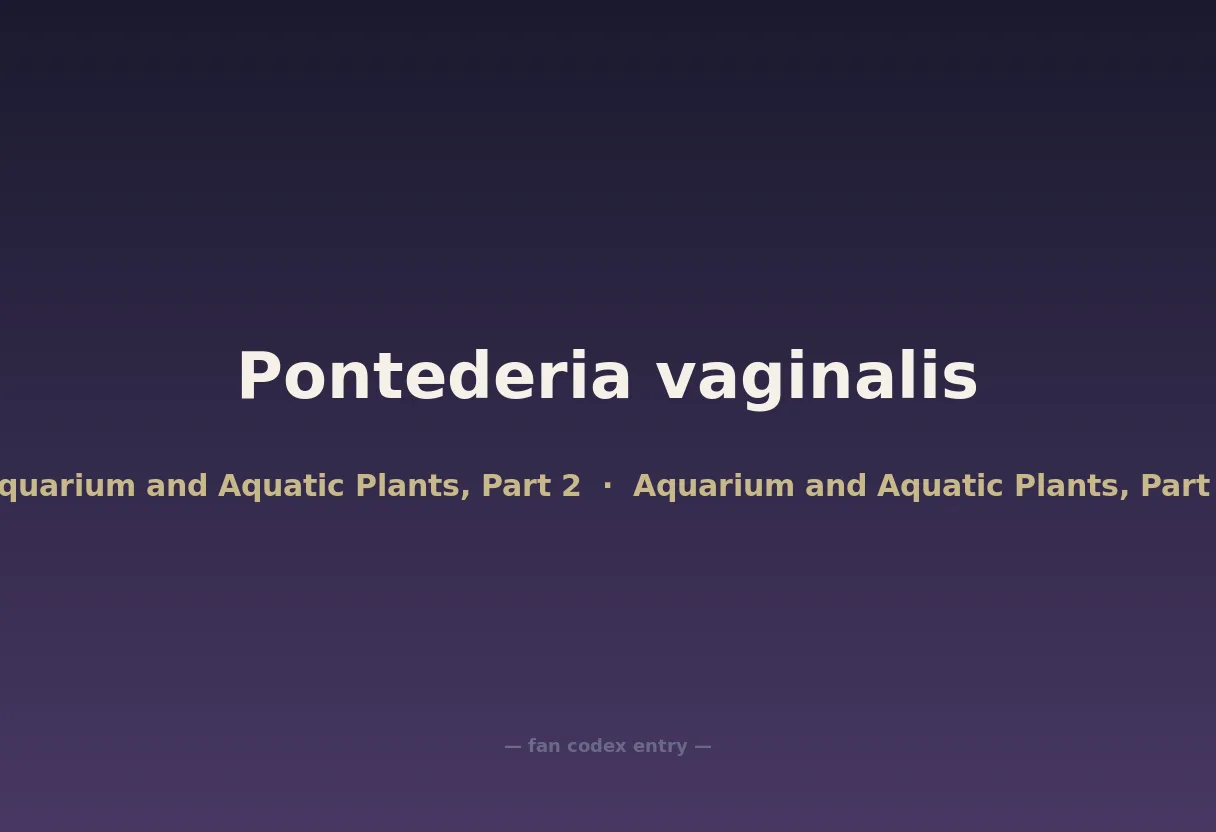 Pontederia vaginalis