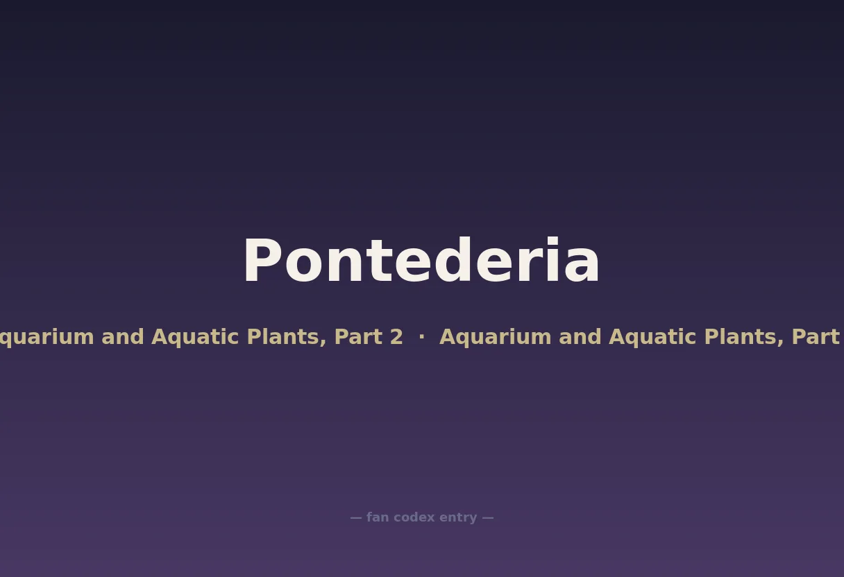 Pontederia