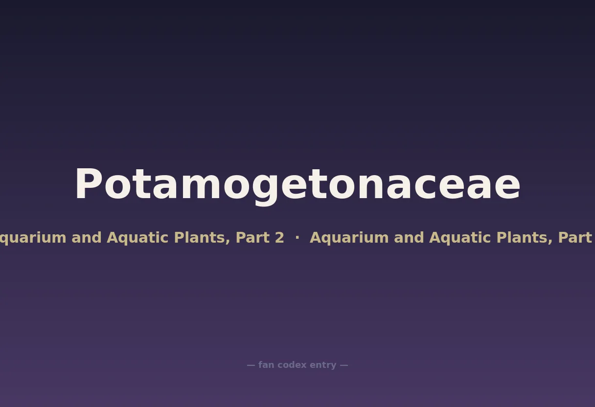 Potamogetonaceae