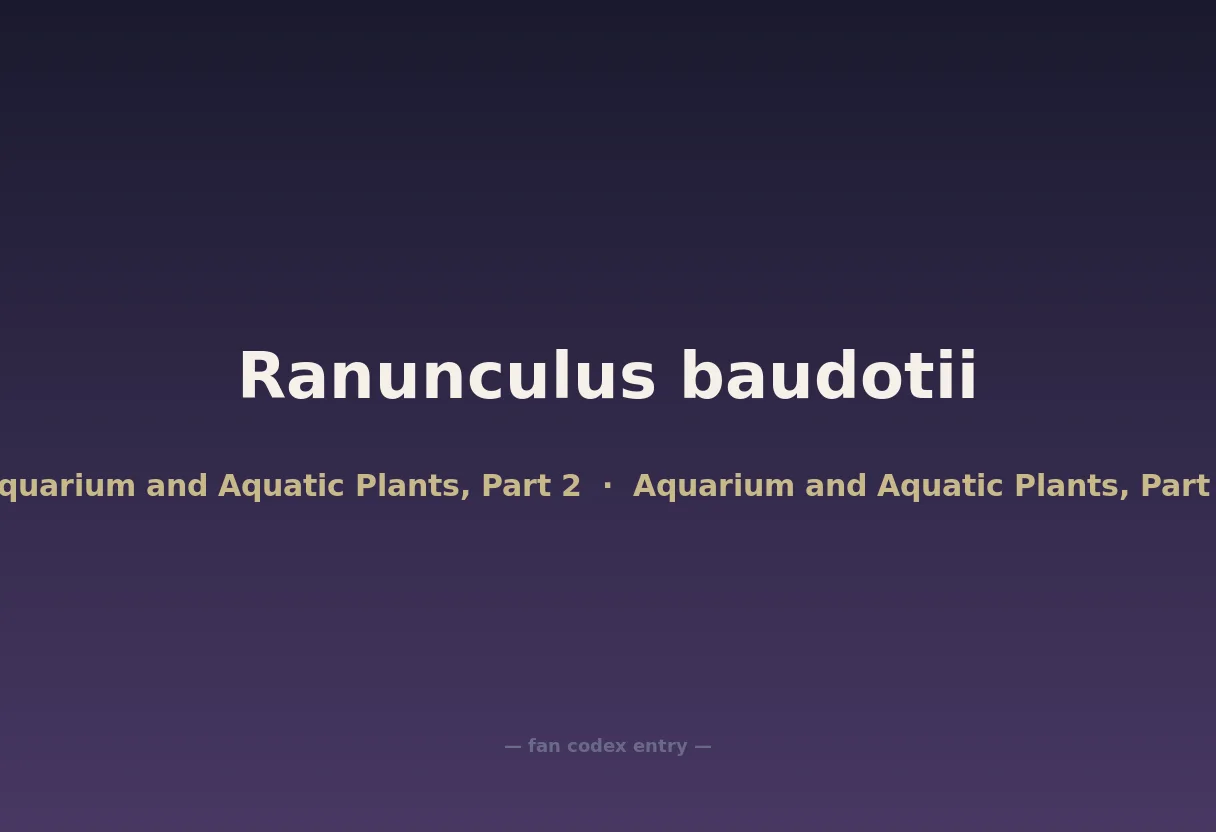Ranunculus baudotii