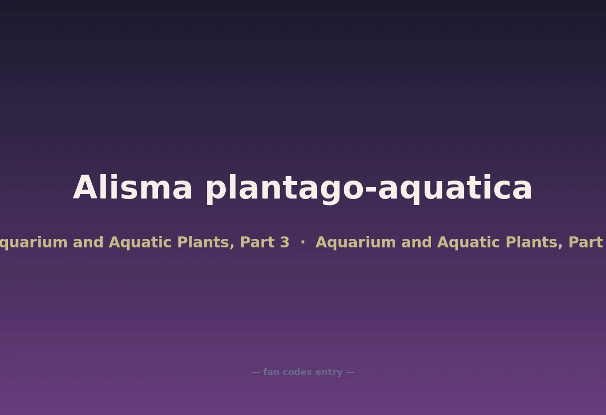 Alisma plantago-aquatica