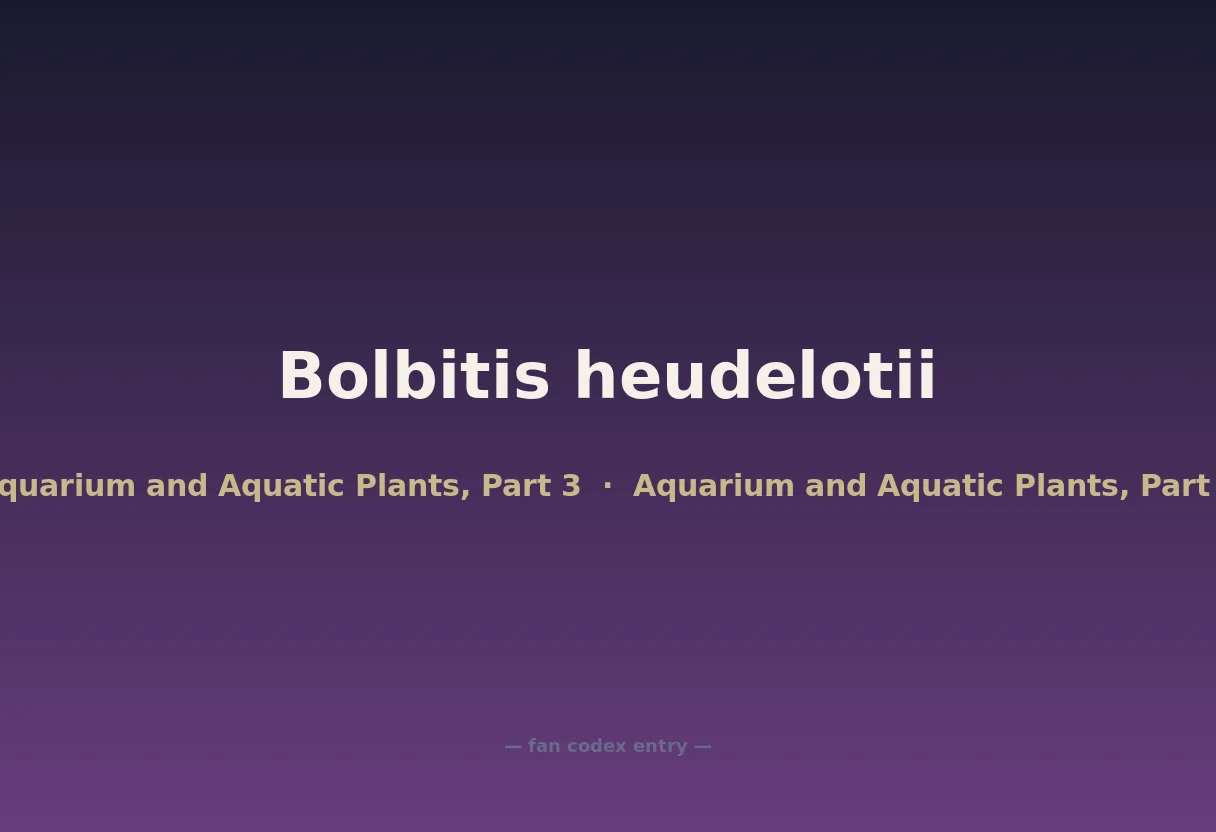 Bolbitis heudelotii