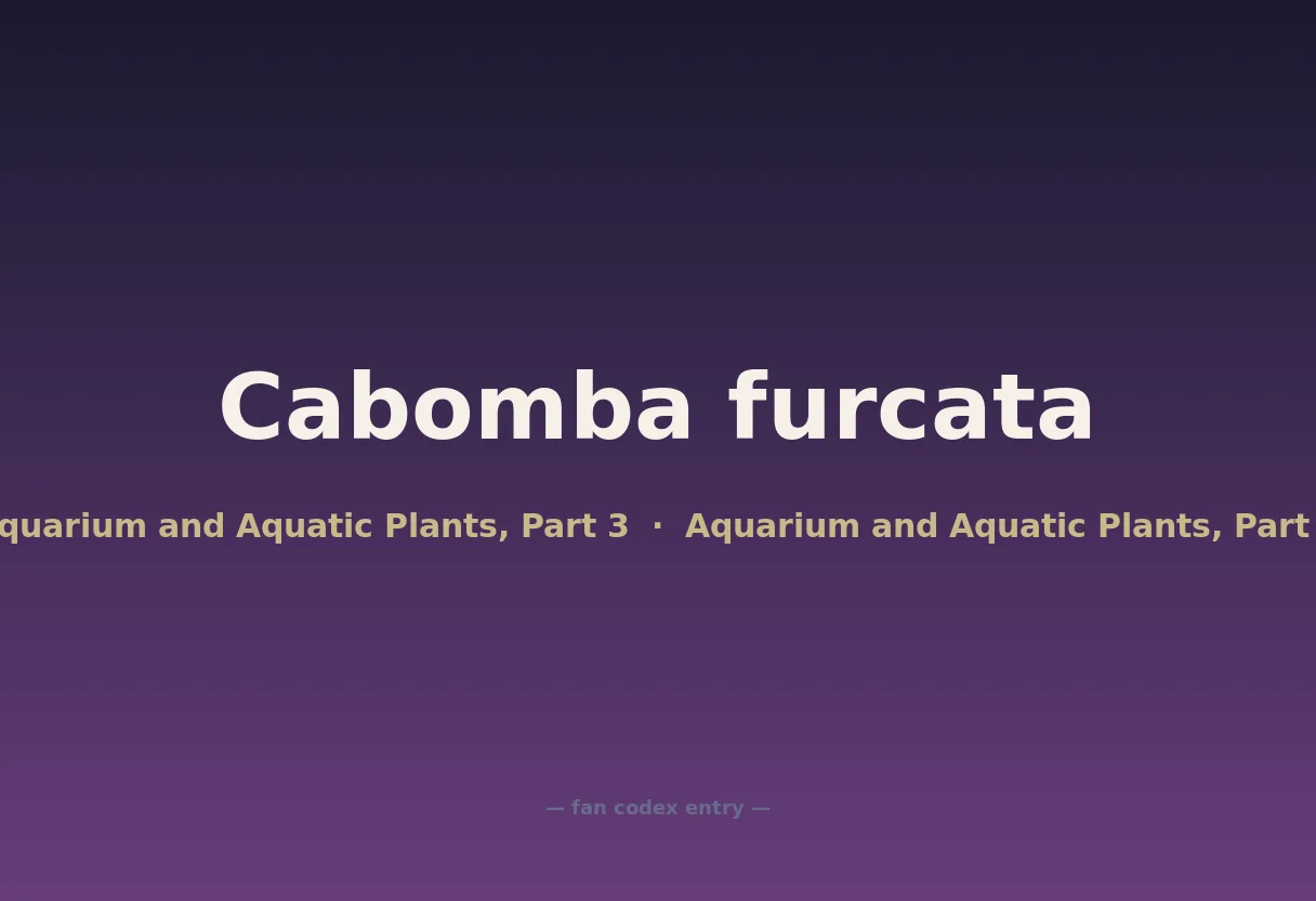 Cabomba furcata
