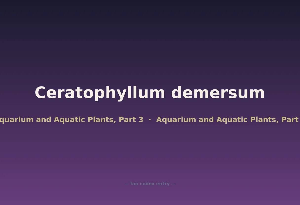 Ceratophyllum demersum