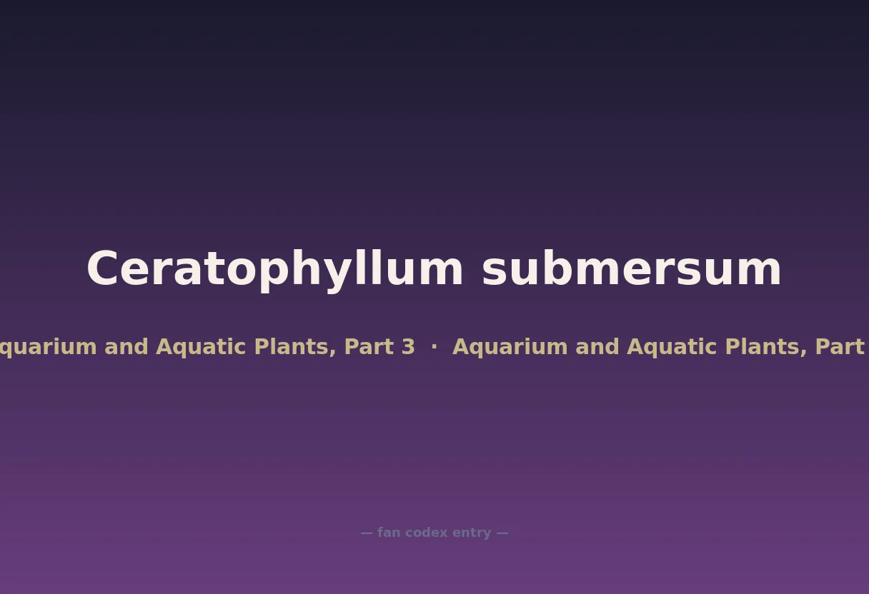 Ceratophyllum submersum