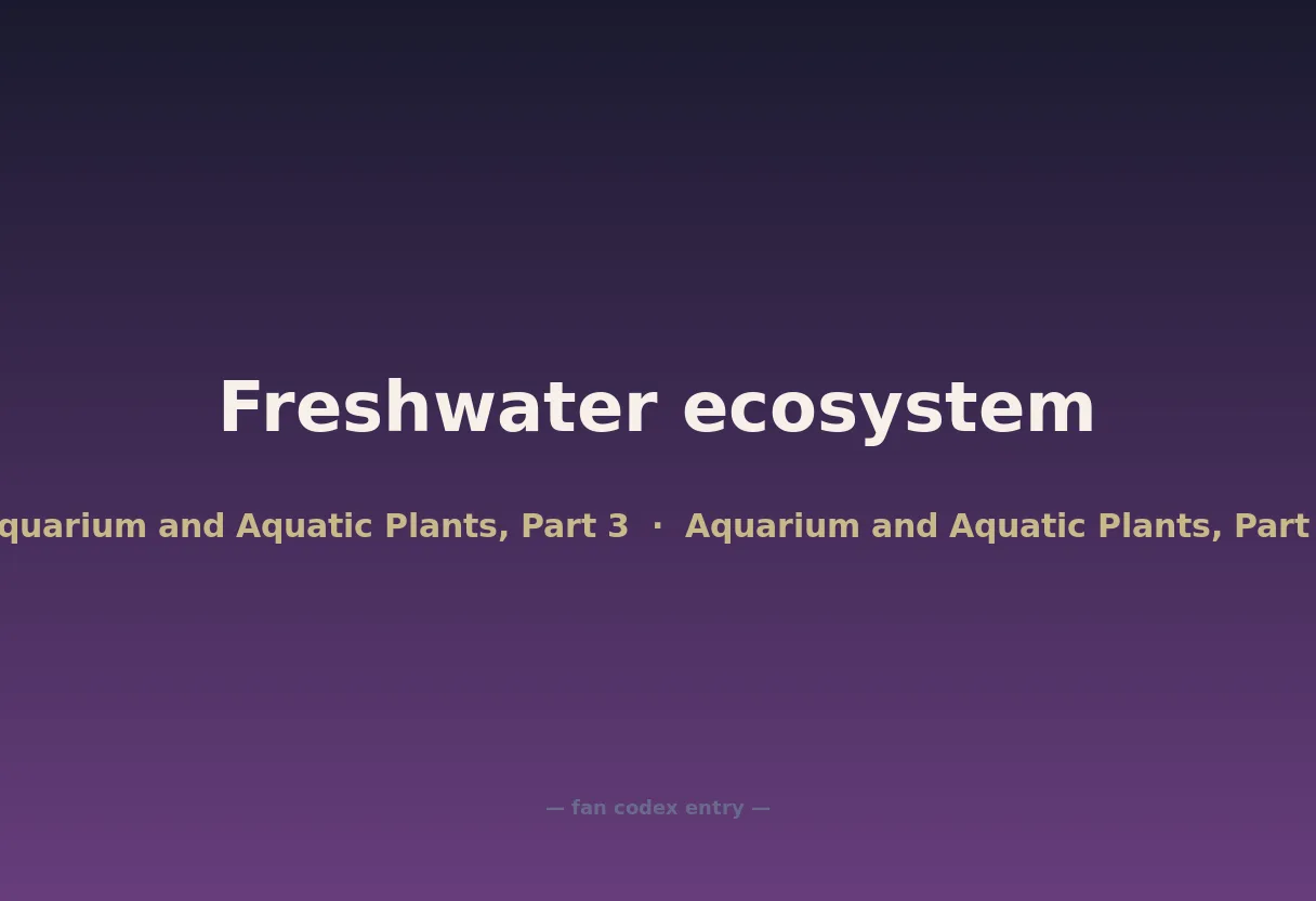 Freshwater ecosystem