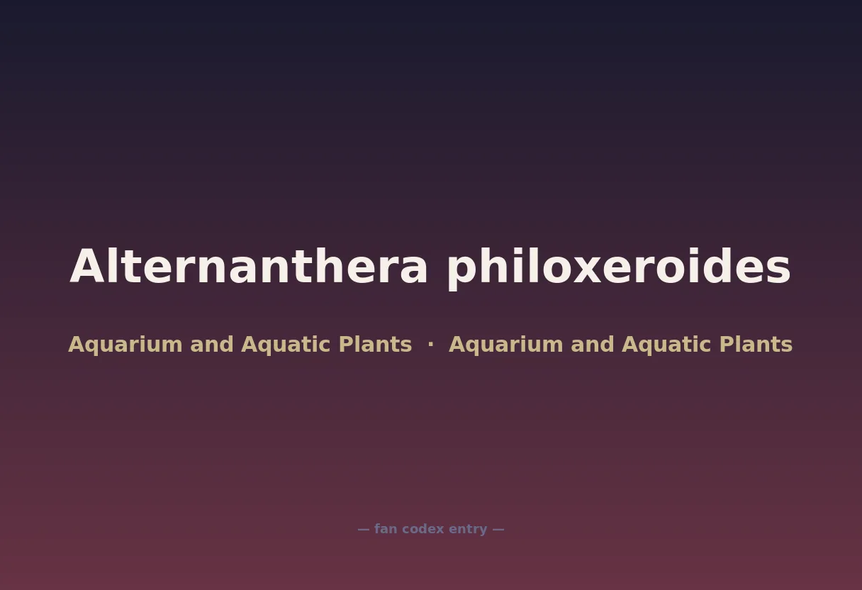 Alternanthera philoxeroides