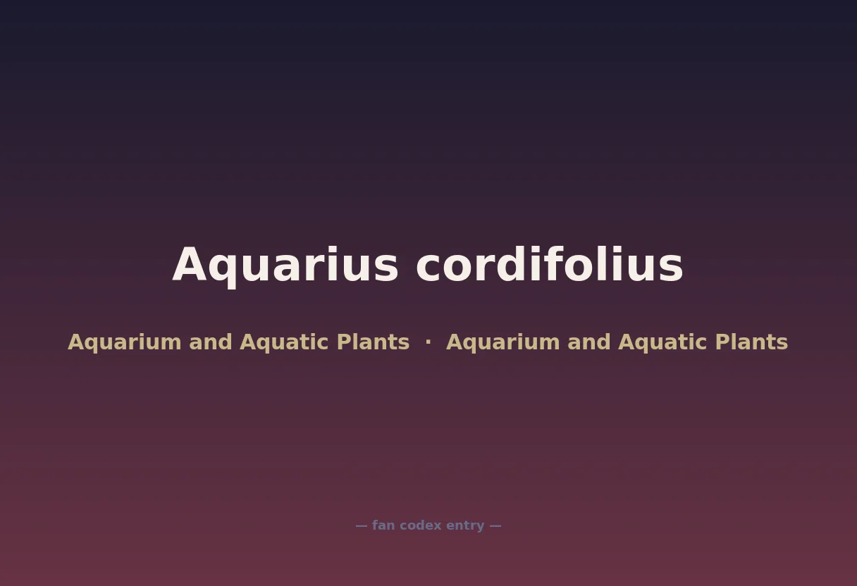 Aquarius cordifolius
