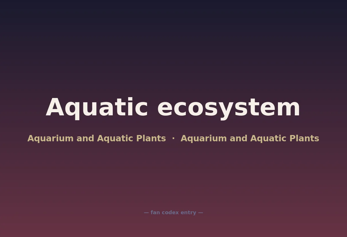 Aquatic ecosystem