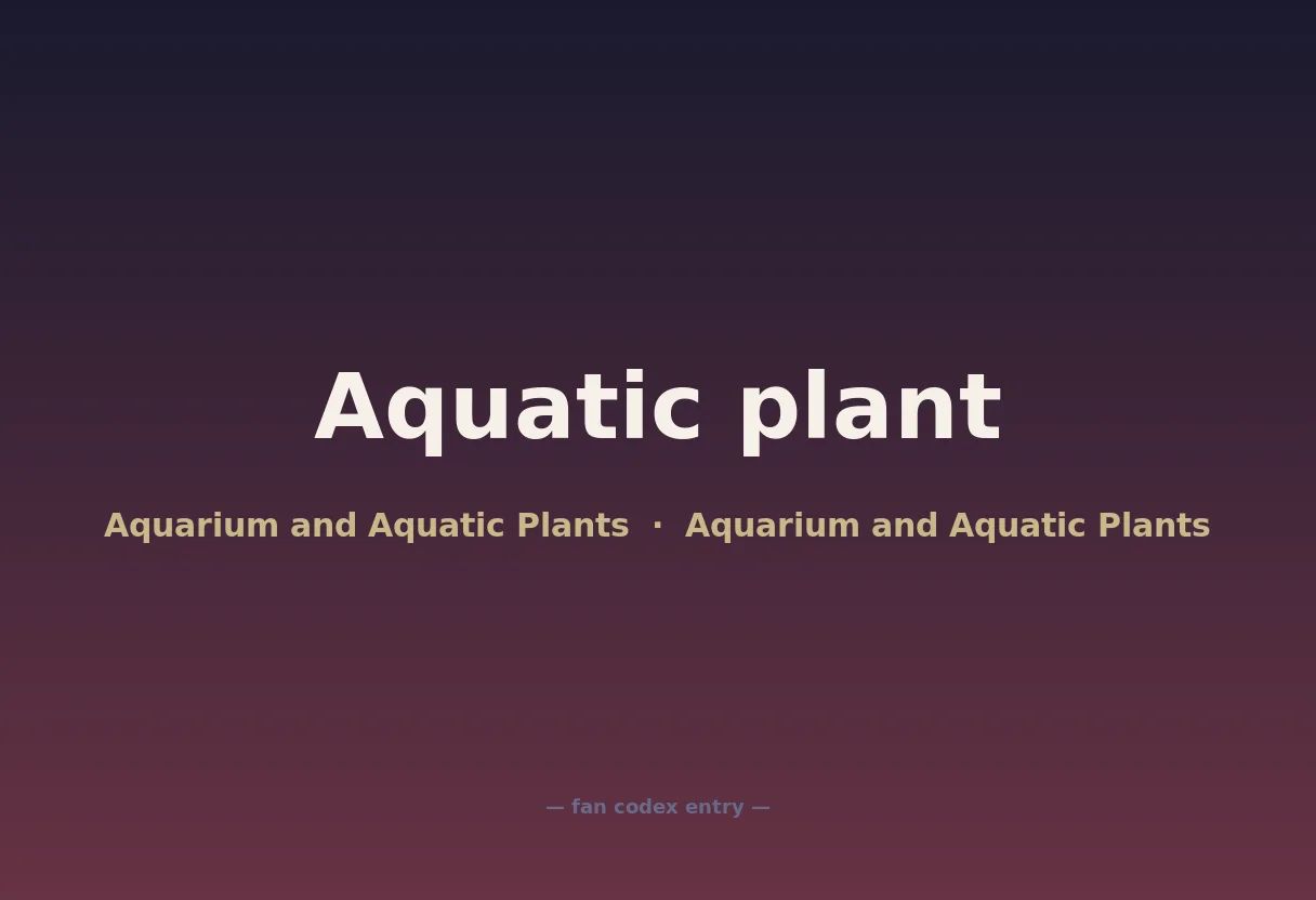 Aquatic plant
