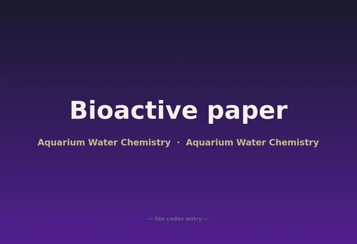 Bioactive paper