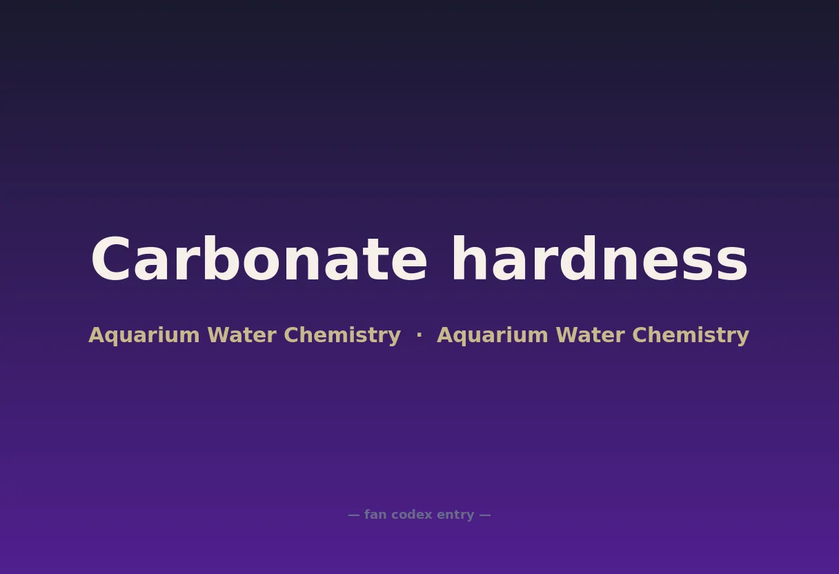 Carbonate hardness